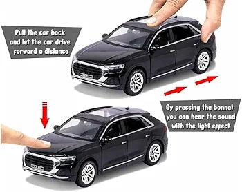 Buy Metal Pull Back Audi Q8 Die-cast Car | Scale Model with Sound Light | Car with Front 2 Doors & Dicky Open | sams toy world Sam's Toy World Sams toy world shop in Ahmedabad Gujarat
