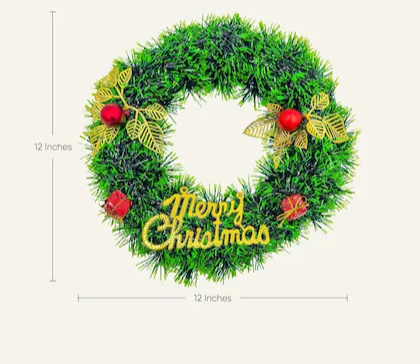 Buy Decoration Kit Mery Christmas Wreath 12 inch | Sams toy world Sam's Toy World Sams toy world shop in Ahmedabad Gujarat
