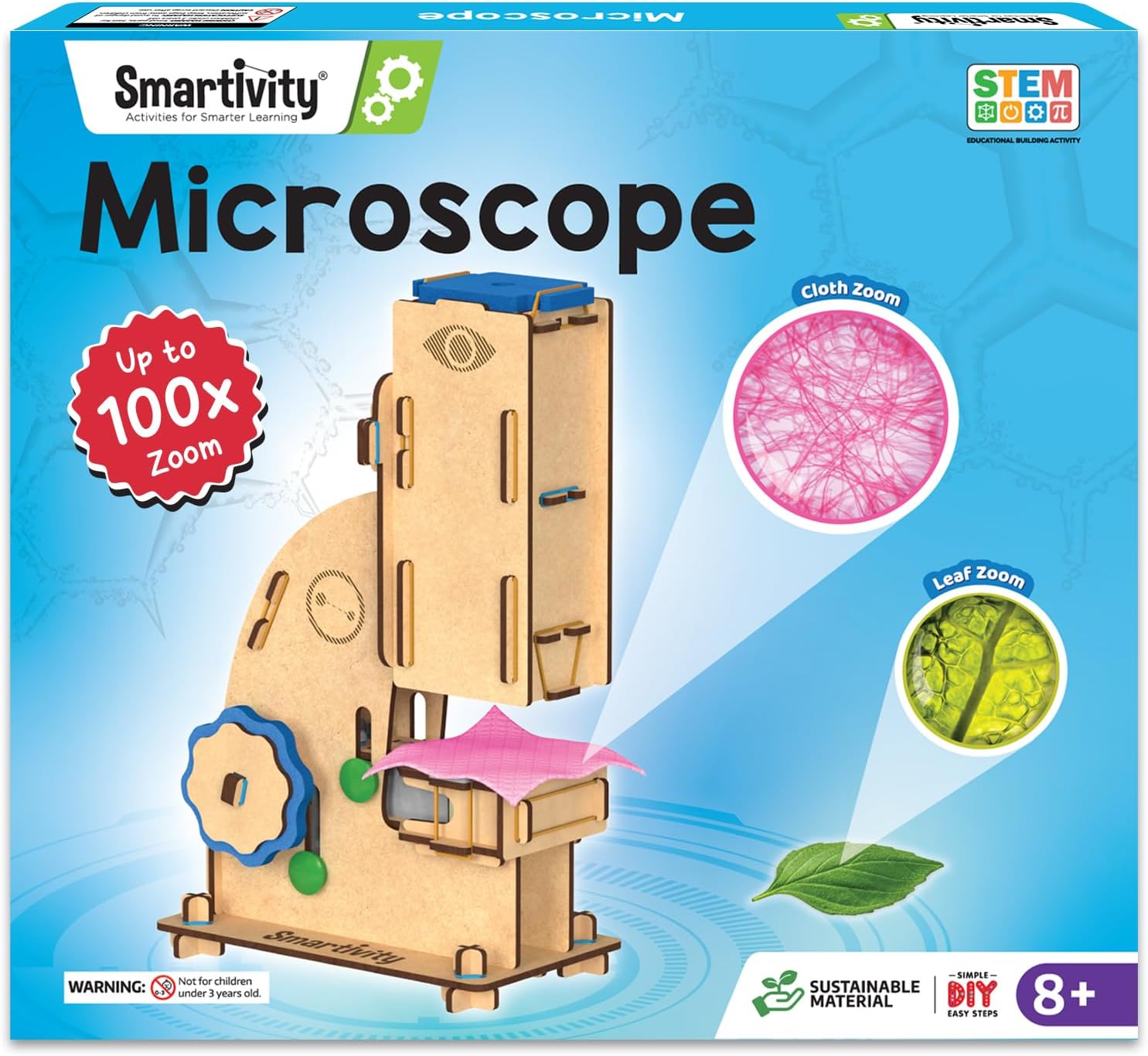 Smartivity Microscope toy for kids |Cool Birthday Gifts Ideas for Boys Girls |Science Toys for to 14 Years I Wooden Engineering Game |sams Toy