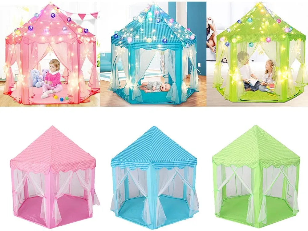 Buy Indoor and Outdoor Kids Play House | Hexagon Princess Castle Play Tent Pink | Sams Toy world ahmedabad gujarat samstoy.in Sams toy world shop in Ahmedabad Gujarat