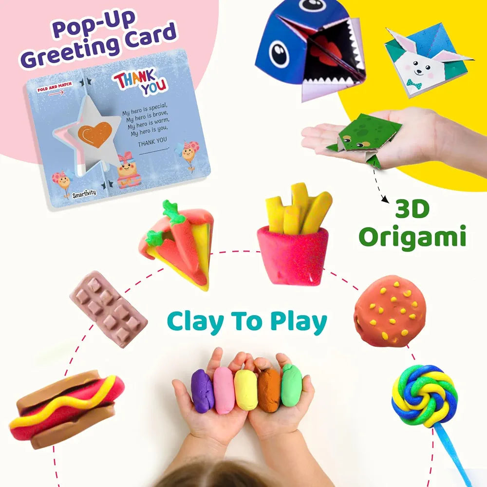 Buy SmartCraft Mega 20+ Art and Craft Activity Kit for Girls Ages 5 to 9 Years Old | Creative Birthday Gift for Kids I Clay, Stamp, Tracing, 3D House, Origami & Many More I sams Toy world samstoy.in Sams toy world shop in Ahmedabad Gujarat