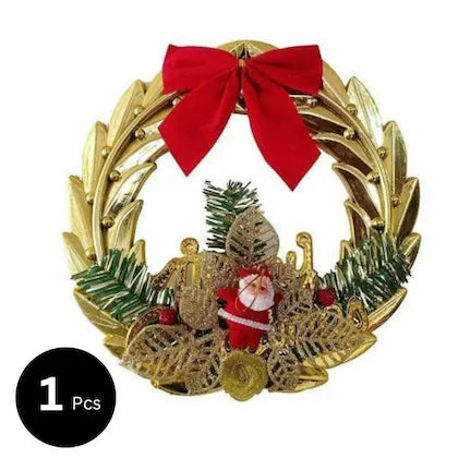 Buy Christmas Wreath Decoration for Home Decor (Golden) | sams toy world Sam's Toy World Sams toy world shop in Ahmedabad Gujarat