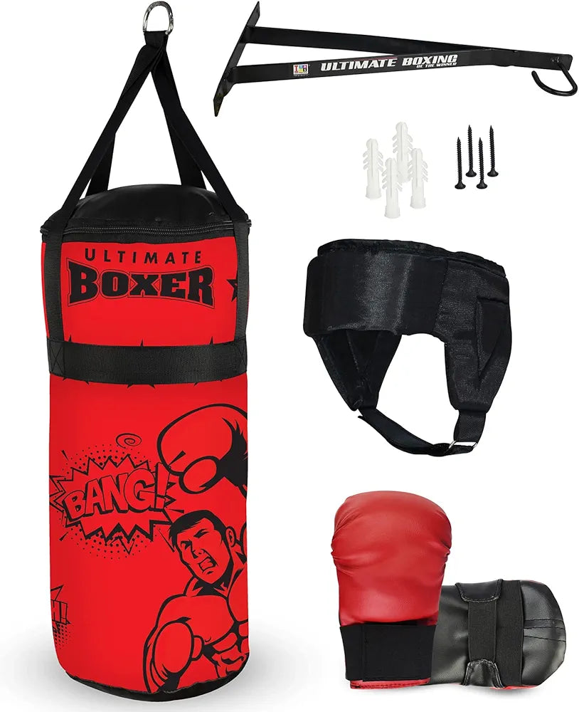 Buy Ultimate Boxing Kit for Kids 4 Years to 12 Years Punching Bag for Boys | Gloves and Head Guard| Sams toy world ahmedabad gujarat samstoy.in Sams toy world shop in Ahmedabad Gujarat