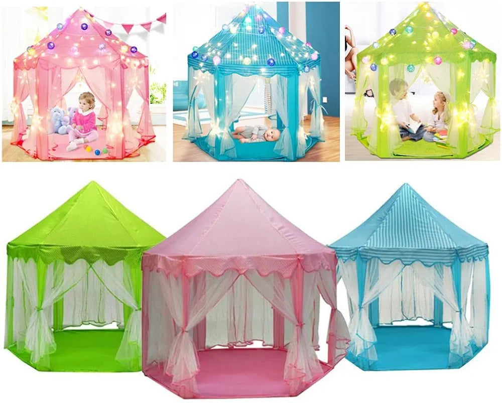 Buy Indoor and Outdoor Kids Play House | Hexagon Princess Castle Play Tent Pink | Sams Toy world ahmedabad gujarat samstoy.in Sams toy world shop in Ahmedabad Gujarat