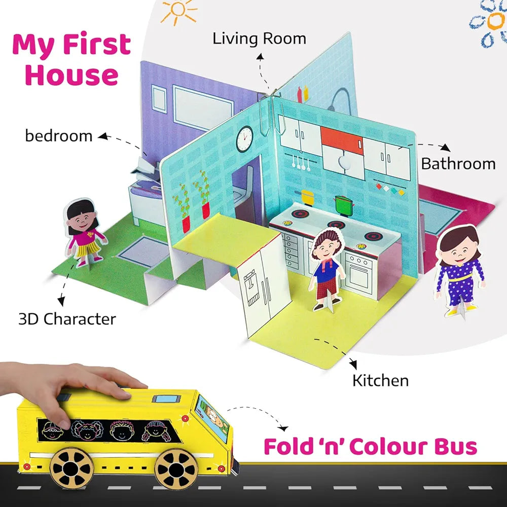 Buy SmartCraft Mega 20+ Art and Craft Activity Kit for Girls Ages 5 to 9 Years Old | Creative Birthday Gift for Kids I Clay, Stamp, Tracing, 3D House, Origami & Many More I sams Toy world samstoy.in Sams toy world shop in Ahmedabad Gujarat