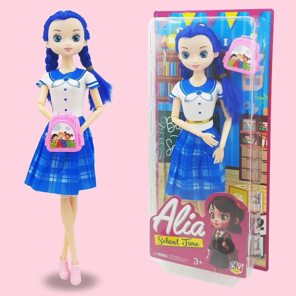 Buy 12 -Inch School Time Fashion Doll | Eyes & Colored Hair |School Outfit | Backpack & Accessories | 3 Years | Sams Toy world ahmedabad gujarat samstoy.in Sams toy world shop in Ahmedabad Gujarat