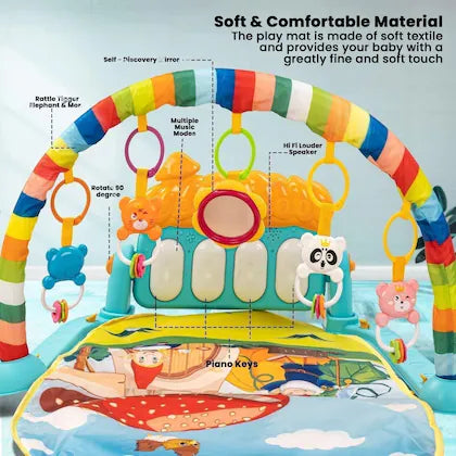 Buy 2 in 1 Baby Gym Mat Piano Gym Mat Rack Infant Music Fitness| Rack Rattle Toy Play Crawling Mat Early Educational Toy for 0-18 Months Babies|Sams Toy world ahmedabad gujarat samstoy.in Sams toy world shop in Ahmedabad Gujarat