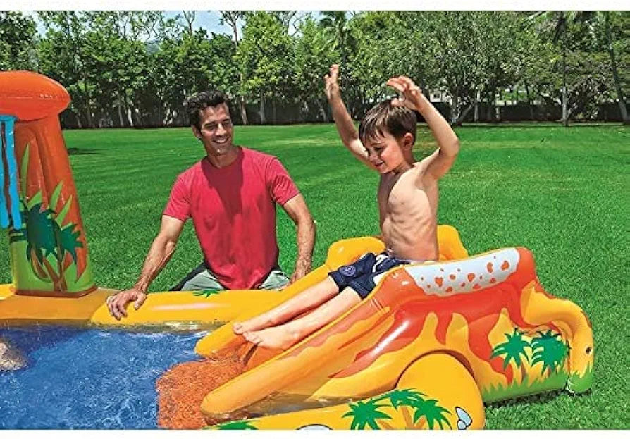 Buy Inflatable Slider Swimming Pool with| Water Spray for Kids| Boys and Girls Outdoor|Indoor Waterfall |Sam's toy world samstoy.in Sams toy world shop in Ahmedabad Gujarat