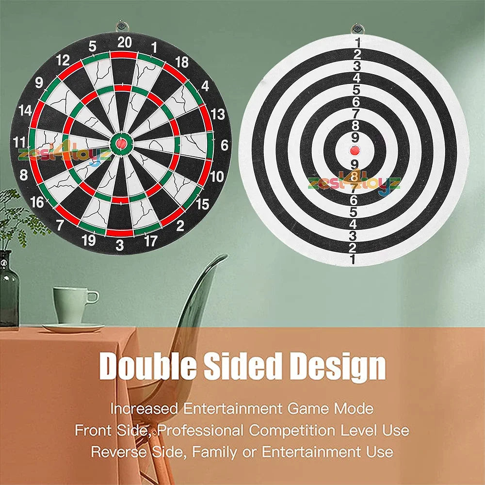 Buy Magnet Dart Boards 12 inch with 4 Darts Double Faced | Flock Printing Thickening| Family Game Toys for Kids| samstoy.in Sams toy world shop in Ahmedabad Gujarat