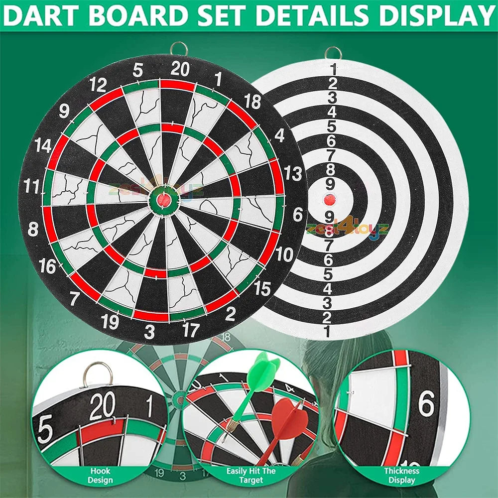 Buy Magnet Dart Boards 12 inch with 4 Darts Double Faced | Flock Printing Thickening| Family Game Toys for Kids| samstoy.in Sams toy world shop in Ahmedabad Gujarat