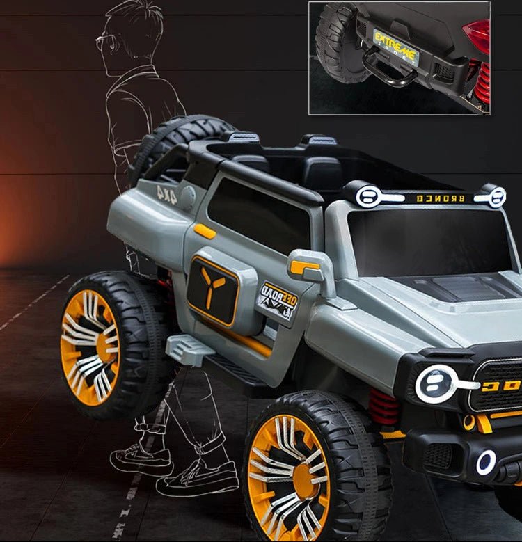 Remote control 3 seater jeep jumbo big size by Sam's Ahmedabad with large tires and detailed design