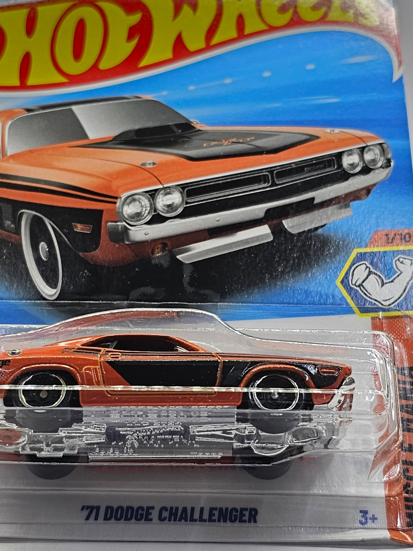 '71 Dodge Challenger Hot Wheels toy car in orange and black buy toy hotwheel cars online Ahmedabad at Sam's Gujarat India