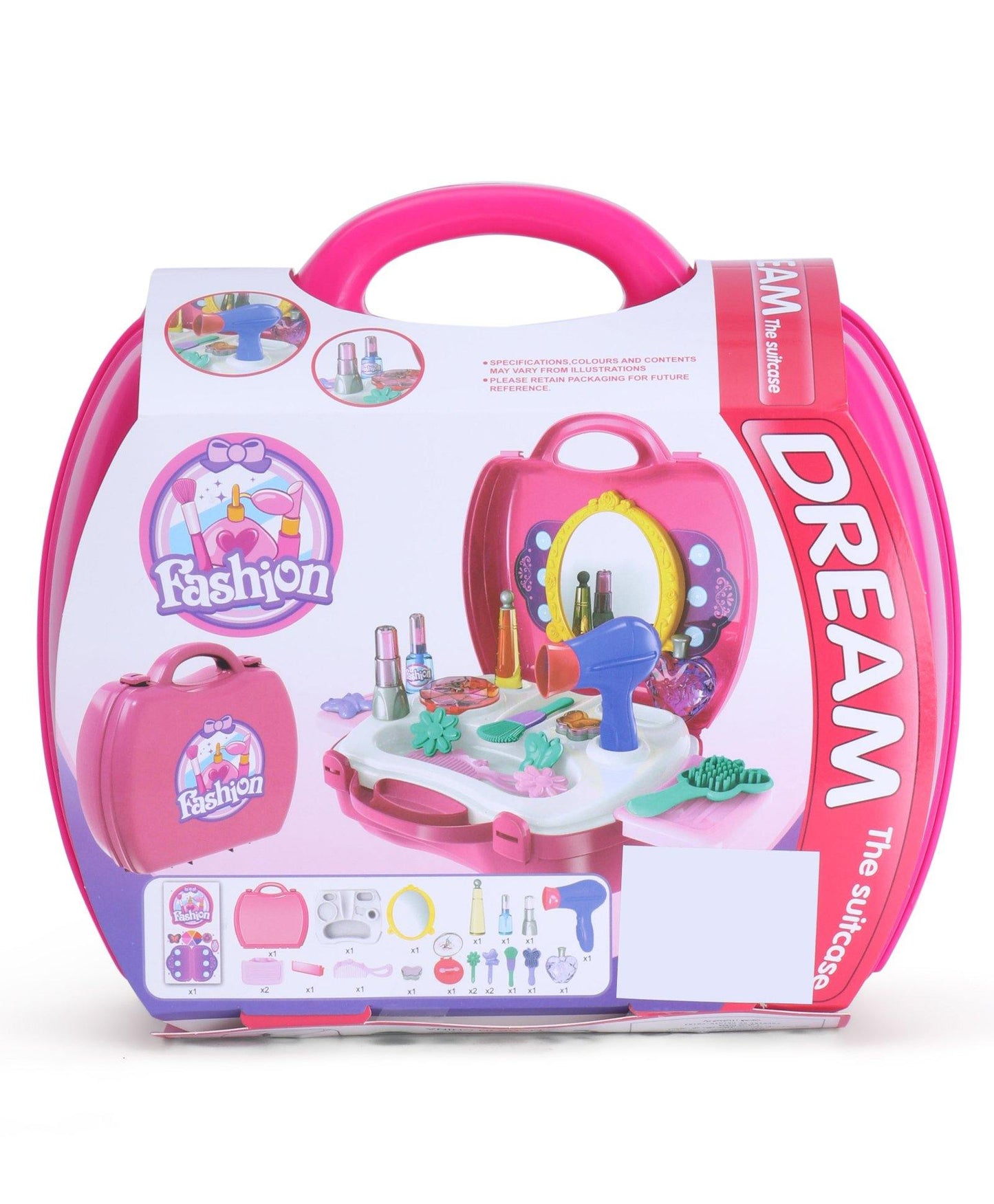 FUN N FUNKY 21 piece beauty toy set for girls Sam's Toy World Ahmedabad in pink carrying case