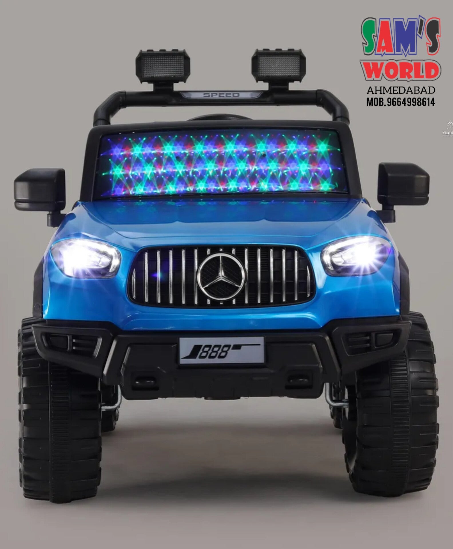 Buy New remote control electric car for kids Sam’s Toy World blue kids ride on toy with lights