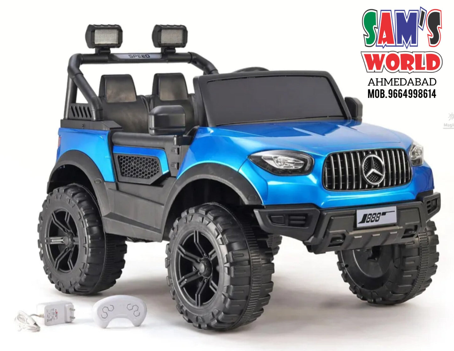 Buy New remote control electric car for kids Sam’s Toy World blue kids ride on toy jeep with remote