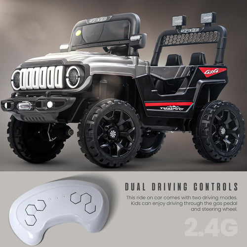 Kids Ride on Car for kids with rechargeable jeep, remote and self drive features from Sams Toy World in Amdavad Gujarat