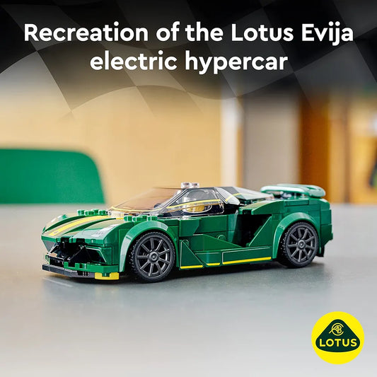 LEGO Speed Champions Lotus Evija 76907 Building Kit in multicolor, ideal for ages 7+, from Sam's Toy World