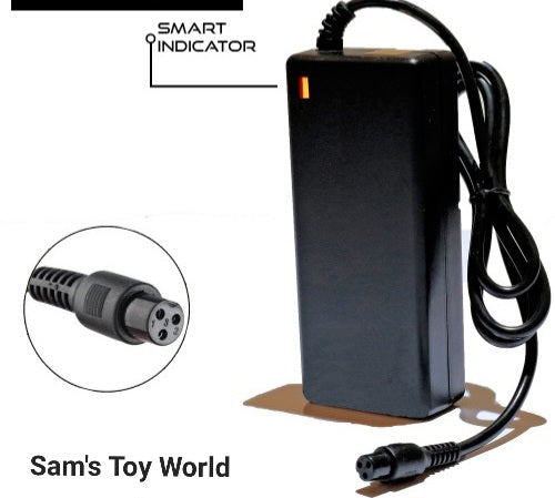 Black smart indicator hover board sagway charger parts near me Ahmedabad with connector plug