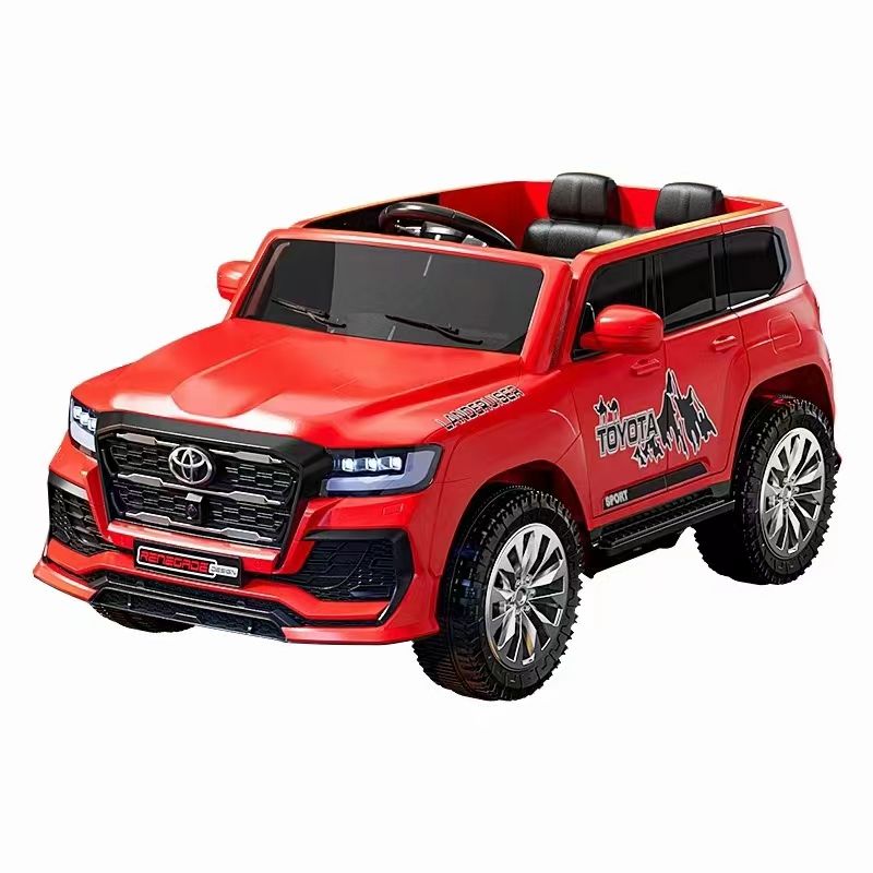 Red Toyota Land Cruiser ride on toy suv car in Ahmedabad Gujarat with detailed design and two black seats