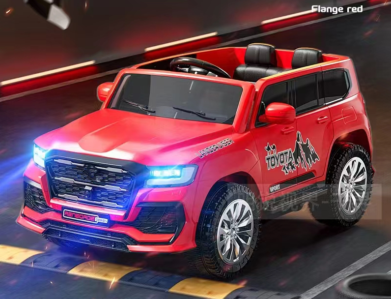 Toyota Land Cruiser ride on toy suv car in Ahmedabad Gujarat red color with realistic lights and seats