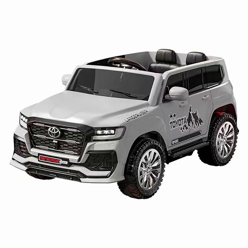 Toyota Land Cruiser ride on toy suv car in Ahmedabad Gujarat in silver with black seats and detailed design