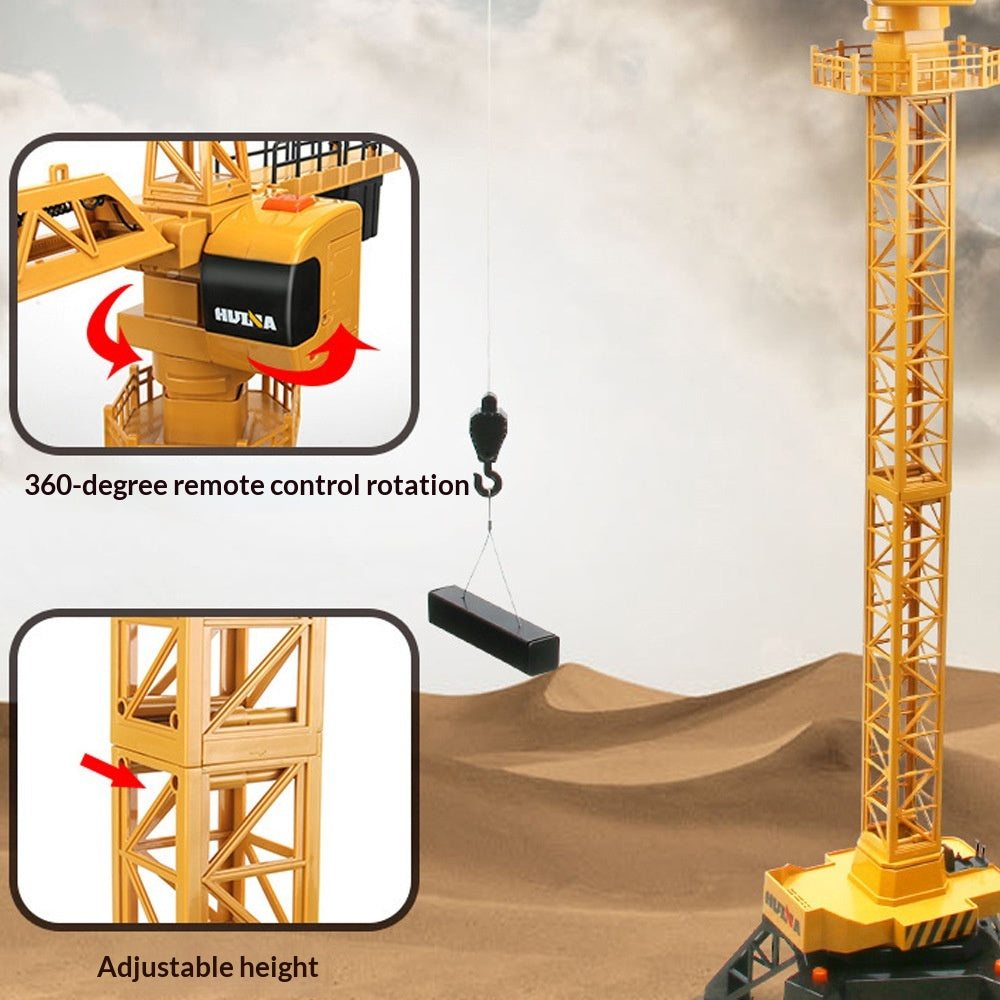 Alloy Electric Remote-controlled Crane Toy For Kids