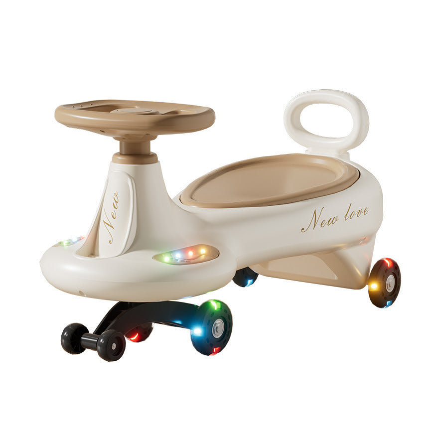 New Kids Four-Wheel Tip-Resistant Rocking Car