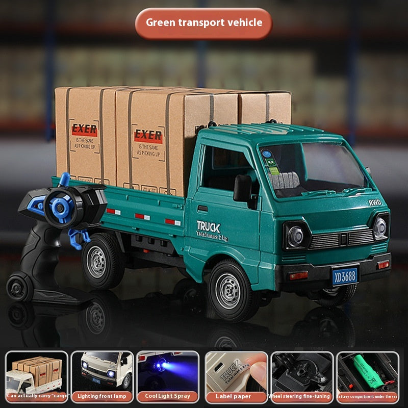 Remote Control City Truck Car Drift Car Cargo Liuzhou Car Tail Spray Simulation Light