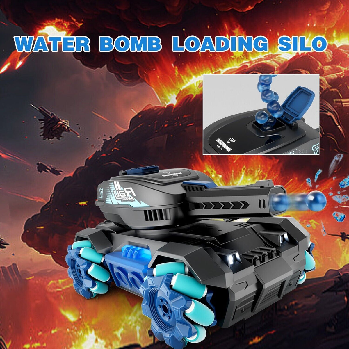 DE  Y1 RC Tank Shooting Gesture Sensing Rc Stunt Car With Light Music