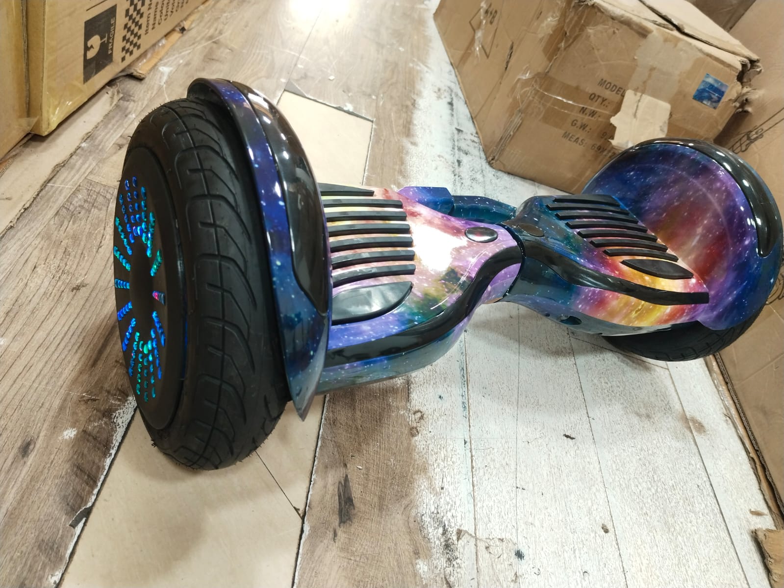 10.5 inch self balancing scooter hoverboard Ahmedabad Gujarat with galaxy pattern and LED wheel lights