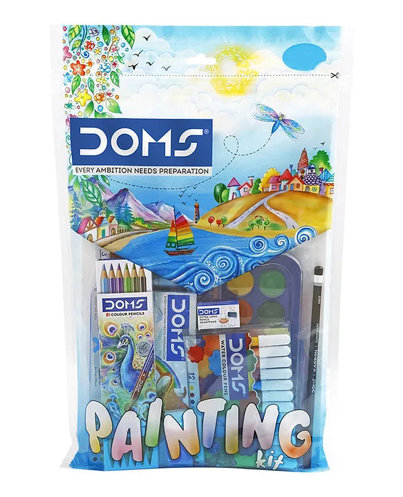 Doms Painting Kit | Perfect Value Pack | Kit For School Essentials | Gifting Range For Kids | 9-in-1 Creative Gift Items | mrp ₹:199 | Sam's Toy World Ahmedabad