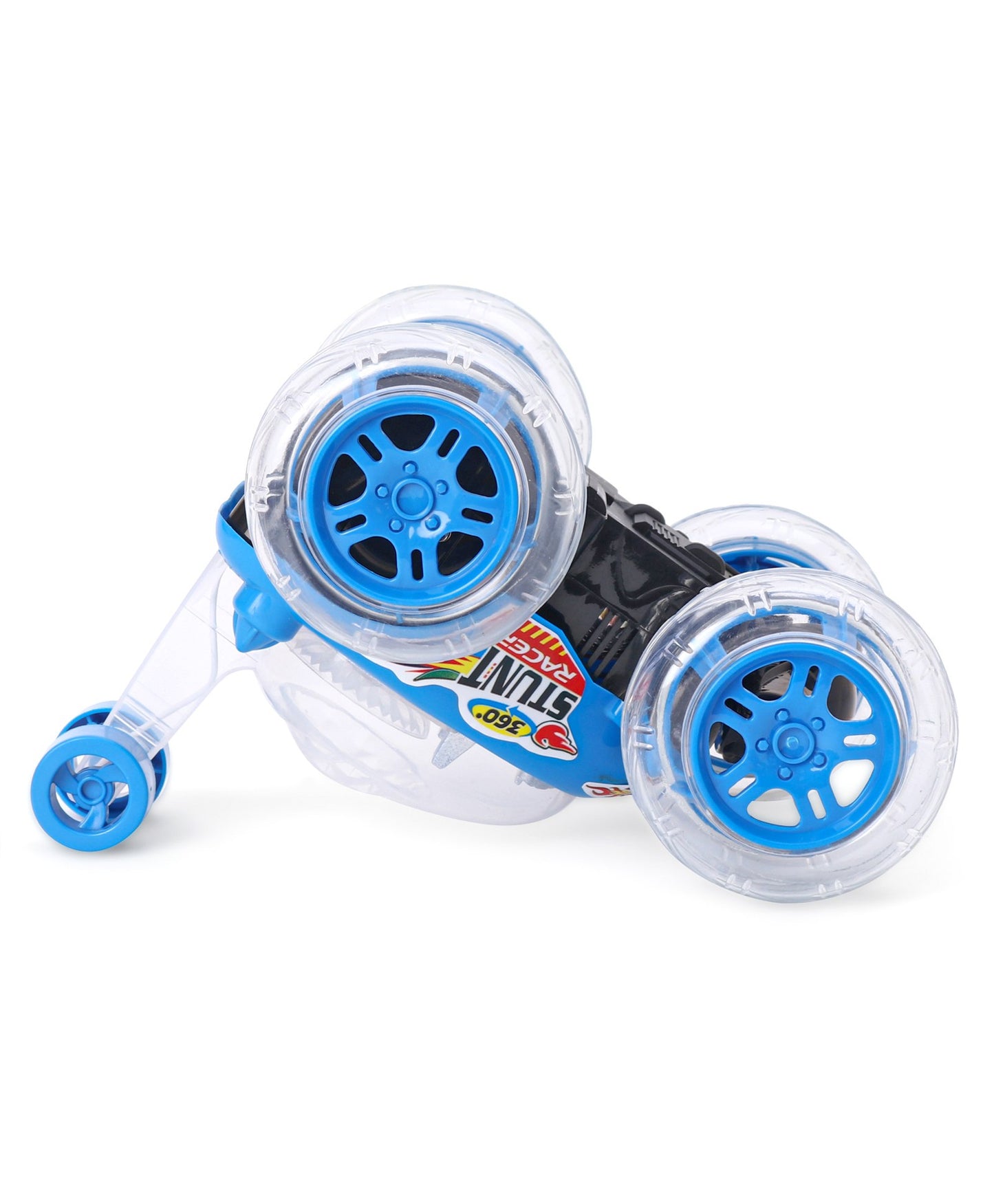 Remote Control Rechargable Acrobatic 360 Degree Twisting Stunt Car with Music & Lights and Charger for Kids | Sams Toy World Ahmedabad