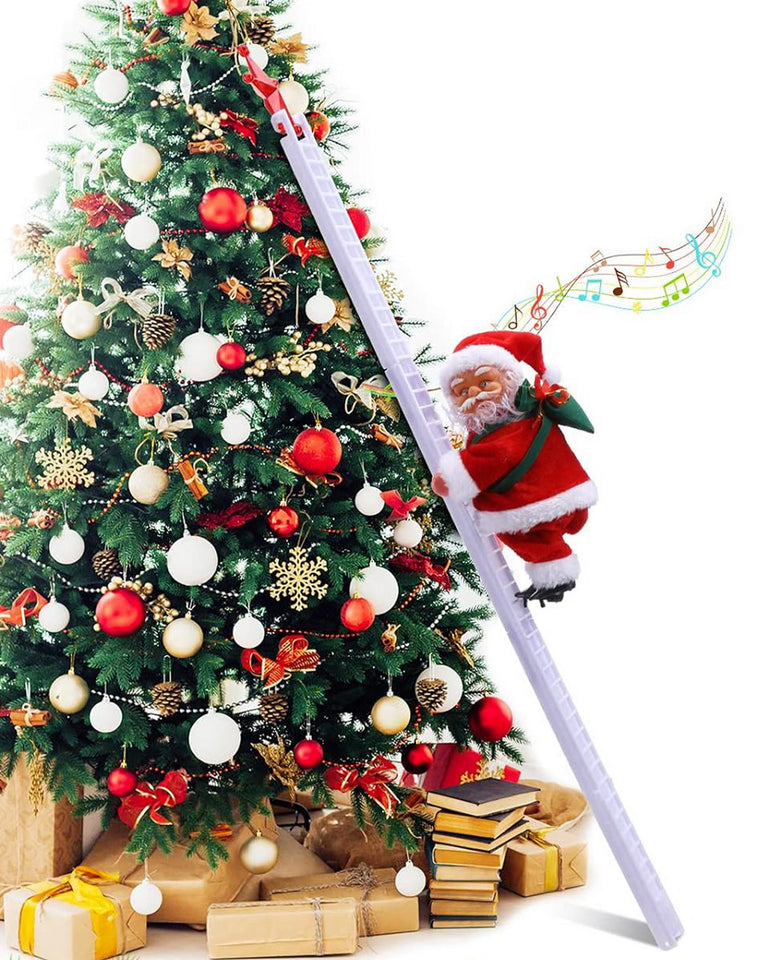 Sams Toy | Santa Climbing Ladder Christmas Decoration Electric Santa Claus Climbing Rope Ladder, Christmas Super Climbing Santa Toy for Christmas Tree Ornament | Ahmedabad