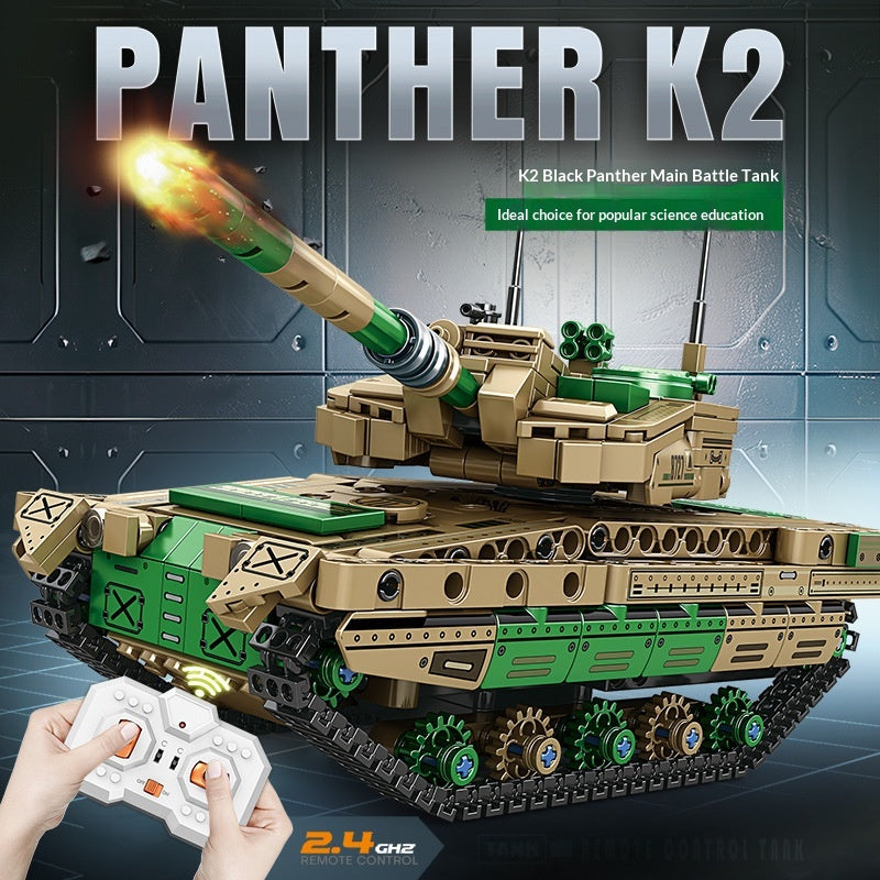 Remote Controlled Brick Tank Model Educational Building Toy For Kids