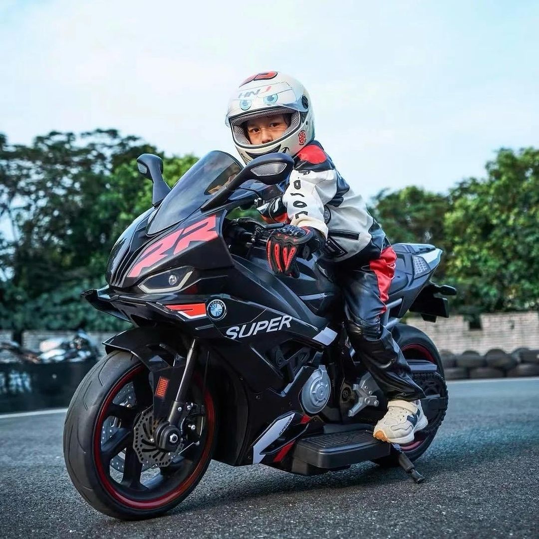 12V Kids Battery Operated Ride On BMW LFB-008 RR Bike with sporty design and adjustable features for young riders