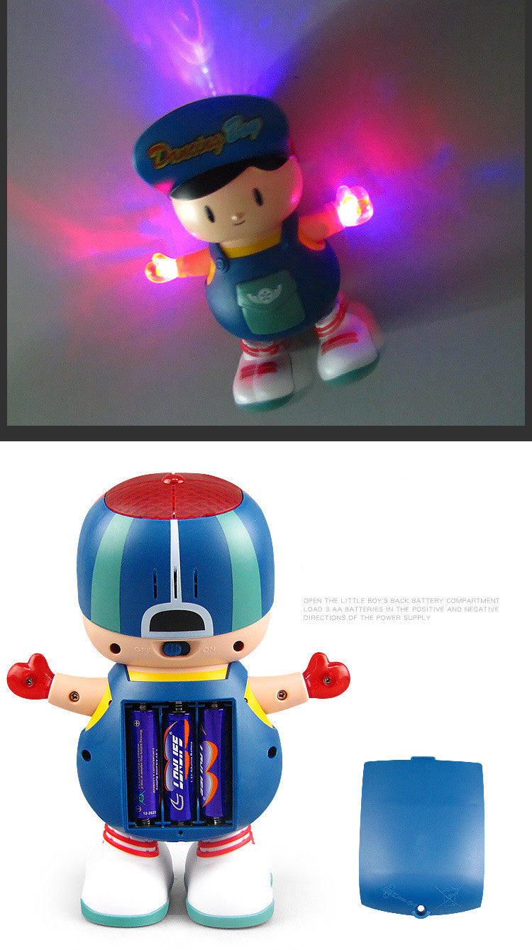 Electric Dancing Big Head Boy Doll Toy