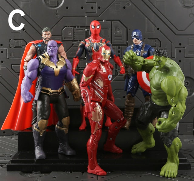 Buy 16cm Marvel Avengers Action Toy Figures Super Hero Model Doll Iron Man Spiderman Hulk Thor Thanos Children Toy Birthday Gift - sams toy world shops in Ahmedabad - call on 9664998614 - best kids stores in Gujarat - Near me - discounted prices