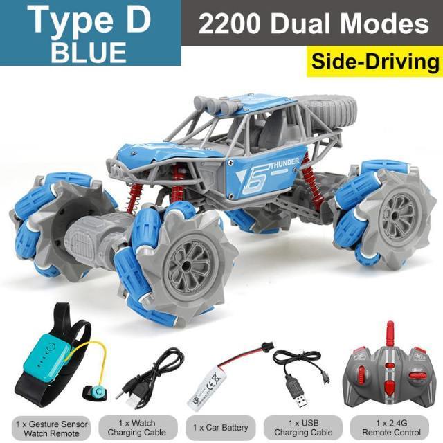 Buy 2.4GHz 4WD RC Car Radio Gesture Induction Music Light Stunt Twist Remote Control Car Road Drift Vehicle RC Gifts for Children - sams toy world shops in Ahmedabad - call on 9664998614 - best kids stores in Gujarat - Near me - discounted prices