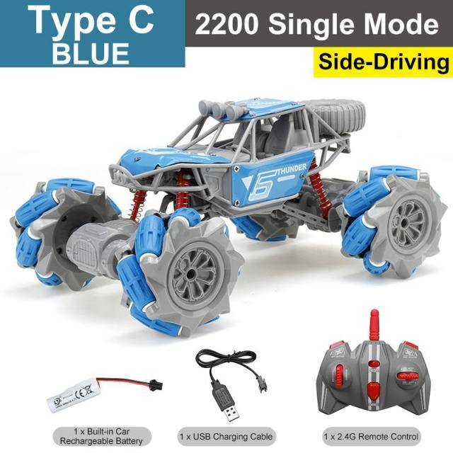 Buy 2.4GHz 4WD RC Car Radio Gesture Induction Music Light Stunt Twist Remote Control Car Road Drift Vehicle RC Gifts for Children - sams toy world shops in Ahmedabad - call on 9664998614 - best kids stores in Gujarat - Near me - discounted prices