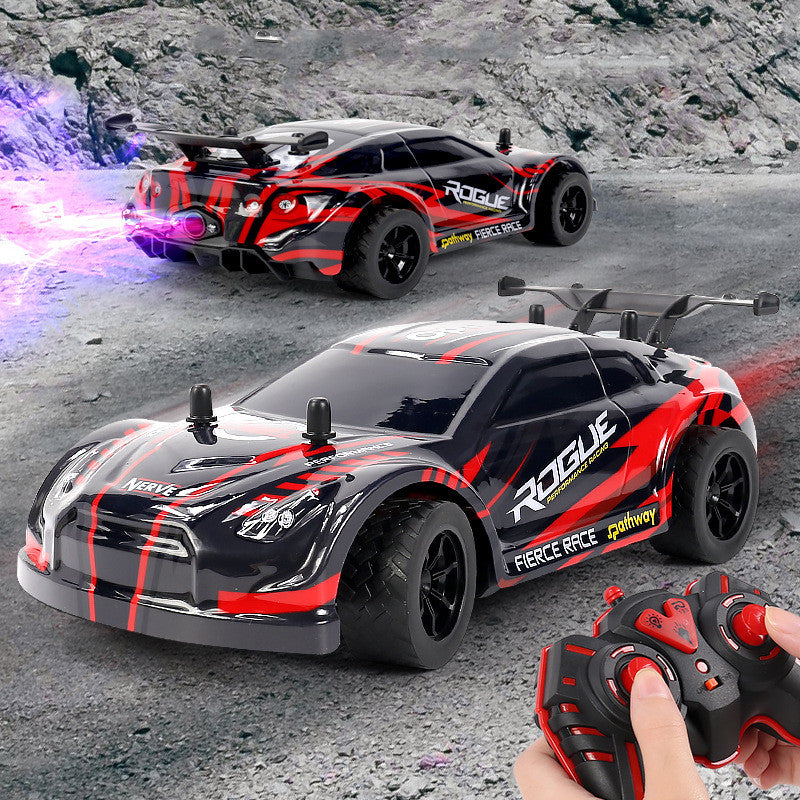 2.4G Remote Control Car Rc Spray Drift Remote Charging in red and black for kids from Sam's Toy World