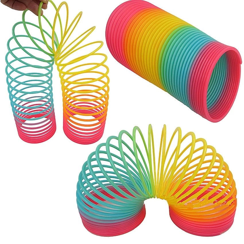 Buy 2022 Rainbow Folding Plastic Spring Coil Children's Creative Magical Toys - sams toy world shops in Ahmedabad - call on 9664998614 - best kids stores in Gujarat - Near me - discounted prices