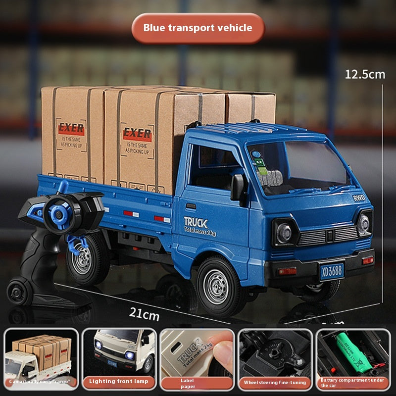 Remote Control City Truck Car Drift Car Cargo Liuzhou Car Tail Spray Simulation Light
