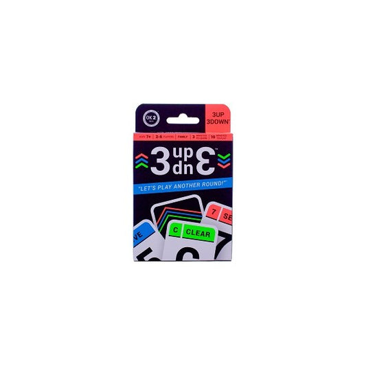 3 UP 3 DOWN card game in colorful box, front view, perfect for family game nights, shop near me