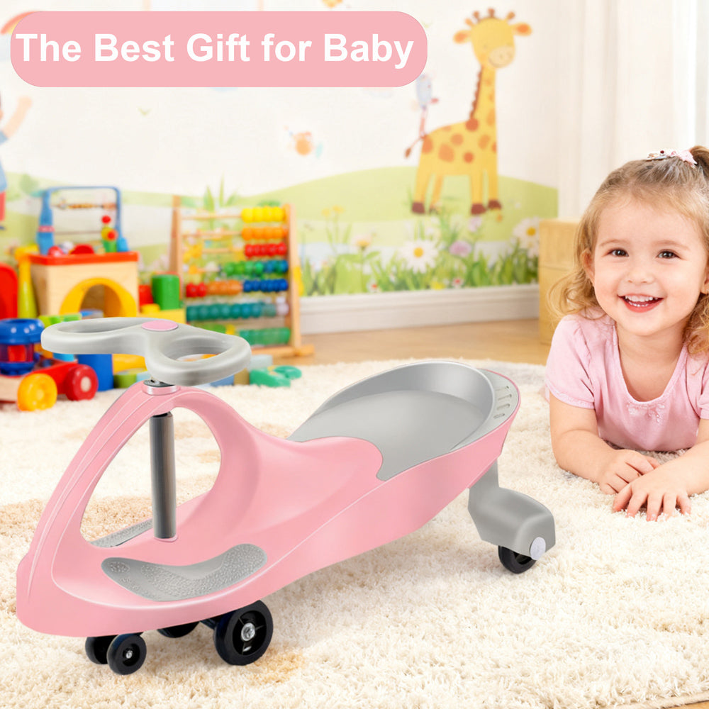 Swing Car Ride On Swivel Scooter Childrens Toy Kids Wiggle Gyro Twist & Go Gift
