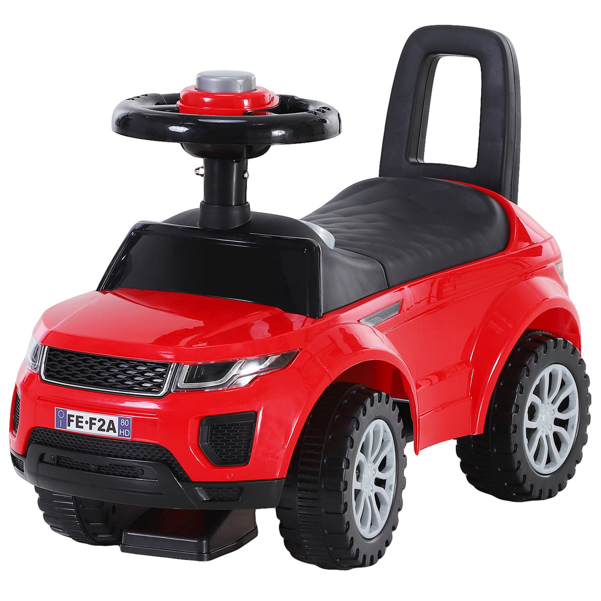 3-in-1 Ride On Car Foot To Floor Slider Toddler W/ Horn Steering Wheel NO POWER Manual Under Seat Storage Safe Design For 1-3 Year Old Red
