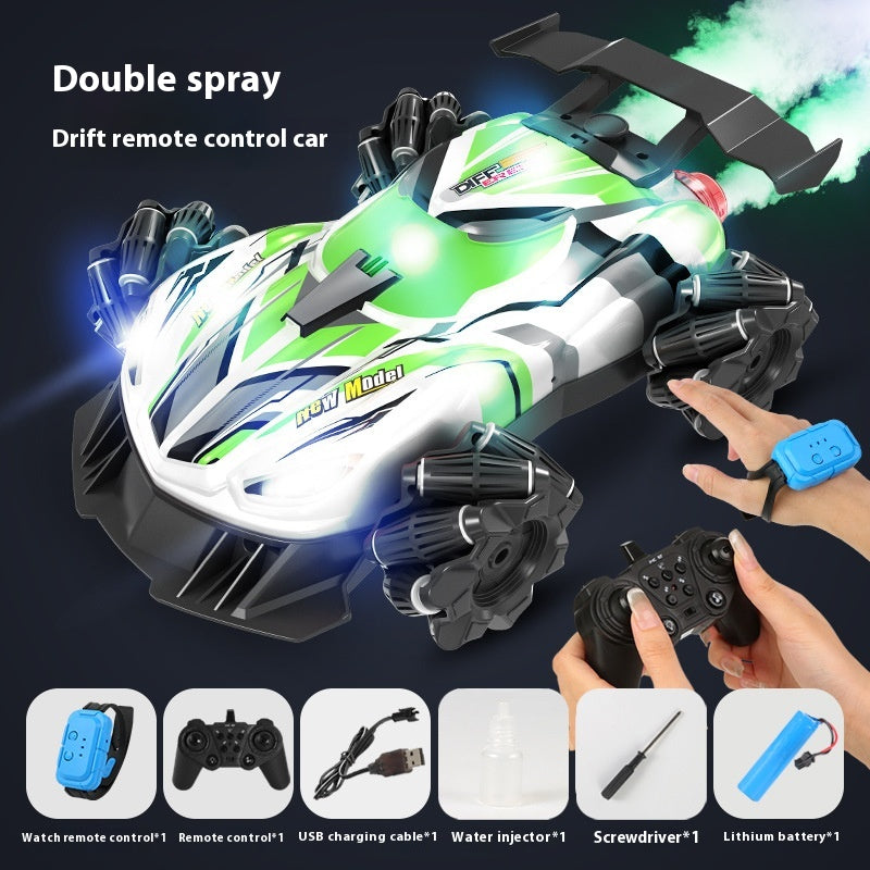 High-speed Light Drift Remote Control Double Spray Children's Toy Car