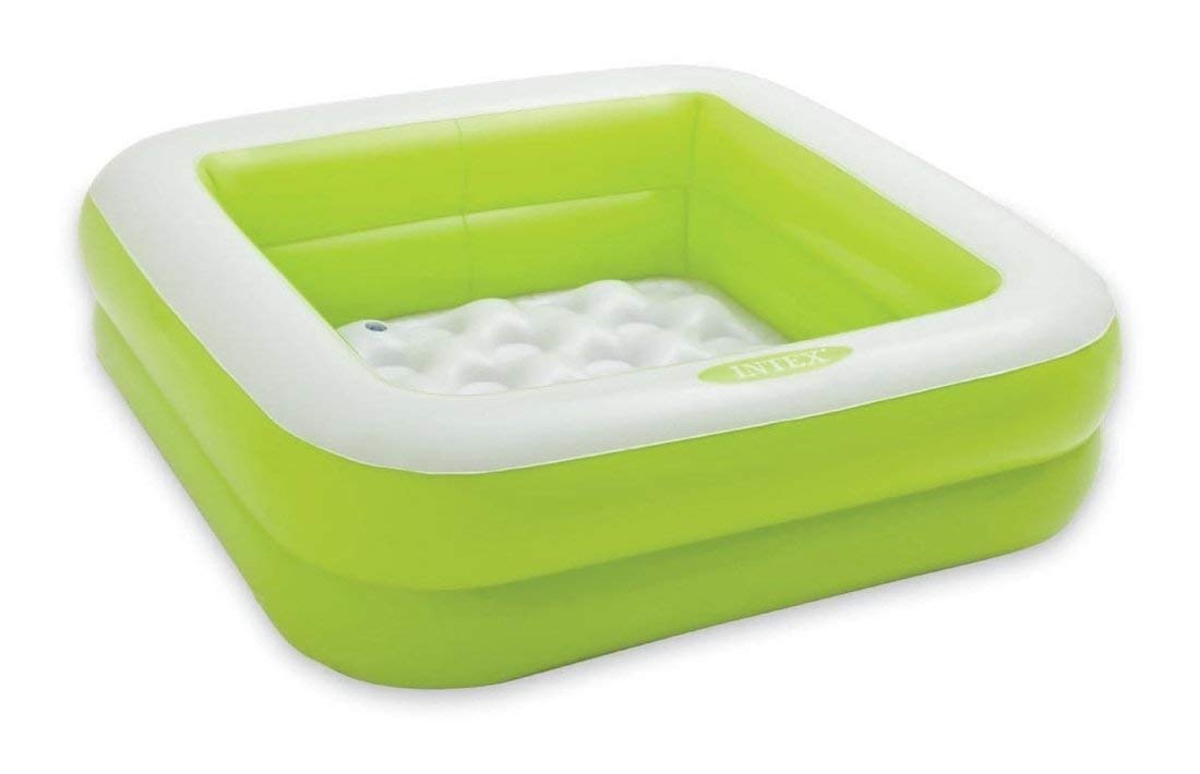 Intex inflatable square paddling pool 86x86x25 cm, random colors (pink or lime green) Sams Toy World Ahmedabad