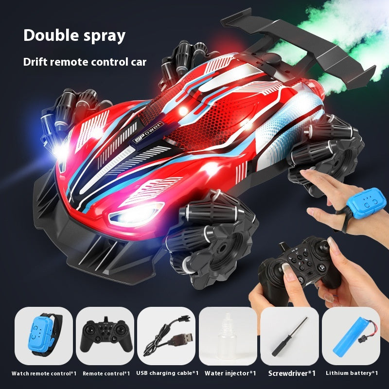 High-speed Light Drift Remote Control Double Spray Children's Toy Car