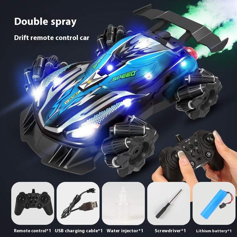 High-speed Light Drift Remote Control Double Spray Children's Toy Car