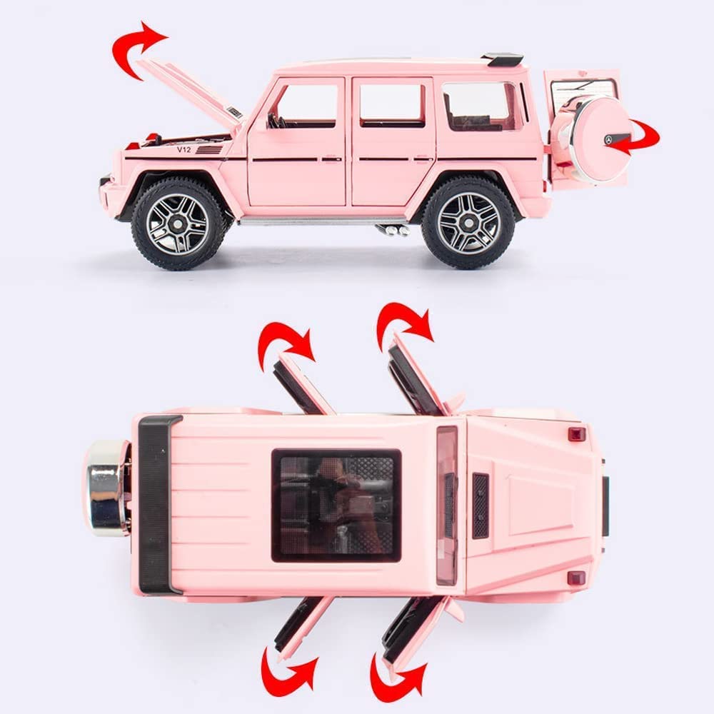 BIG SIZE MERCEDES BENZ G KLESSA G 63 1 24 DIECAST METAL PULLBACK TOY CAR WITH OPENABLE DOORS & LIGHT MUSIC BOYS CAR FOR KIDS BEST TOYS GIFTS [SIZE 22CM]  Sam s world